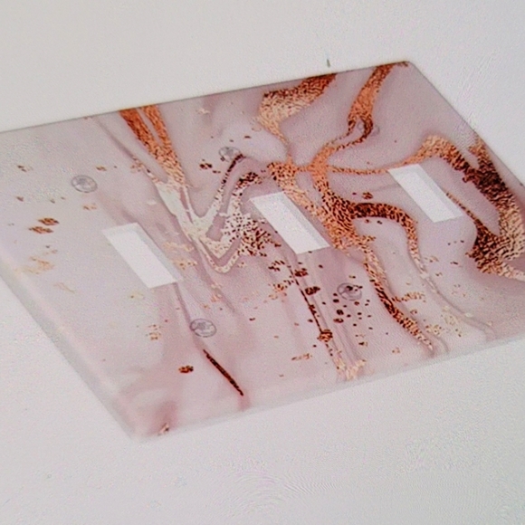 Accents Nwt 3 Gang Triple Light Switch Cover Marble Standard Size
